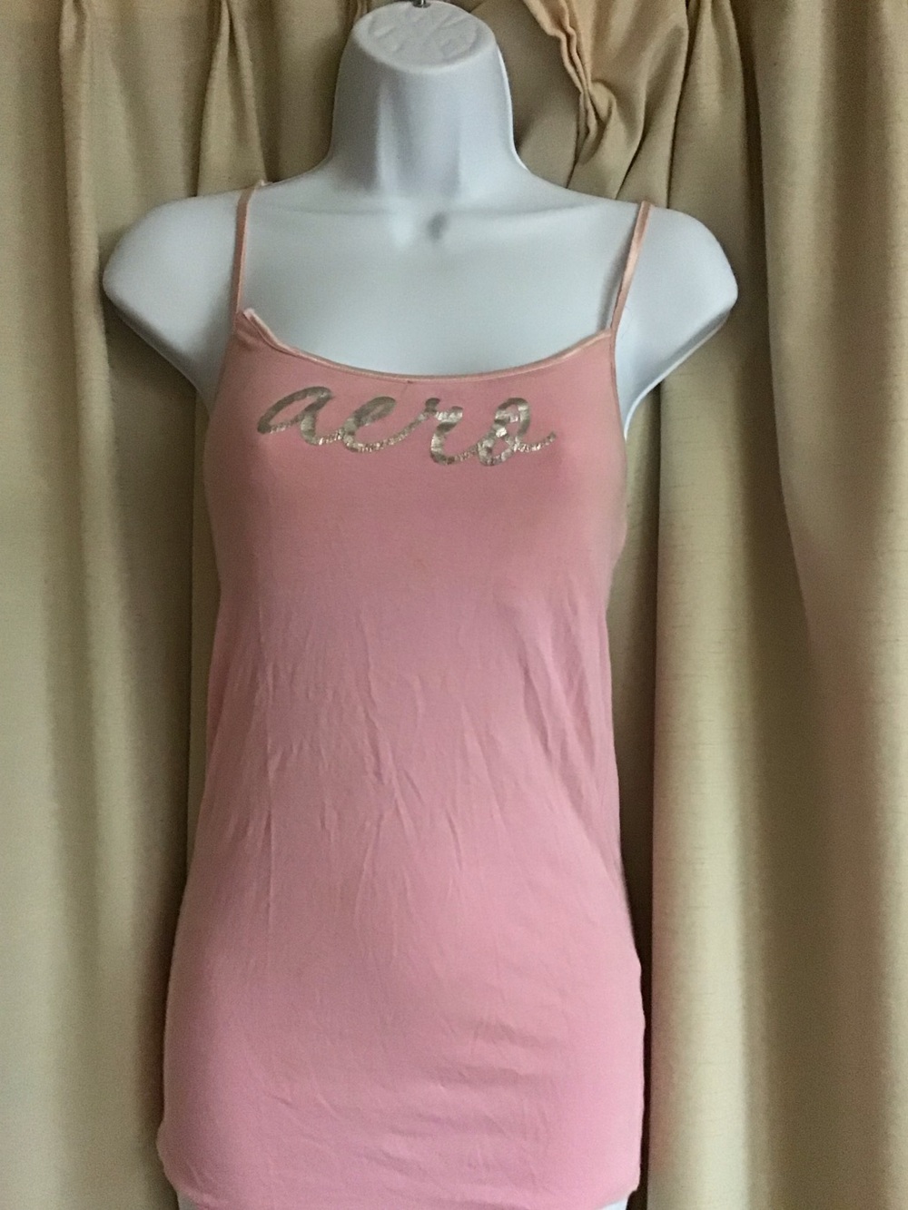 Aeropostale Light Pink Sequin Logo Cami